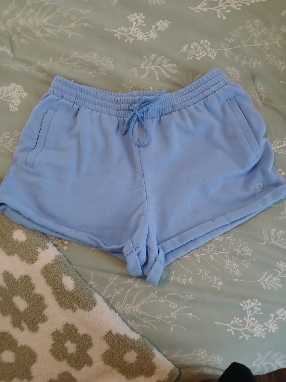 PINK Victoria's Secret Light Blue Pull-On Athletic Shorts